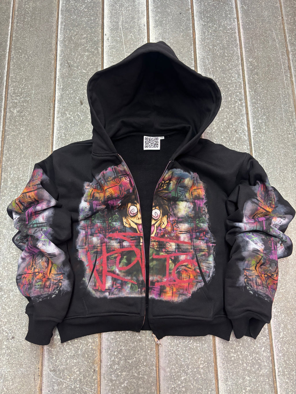 Black "Xan" Zip-up
