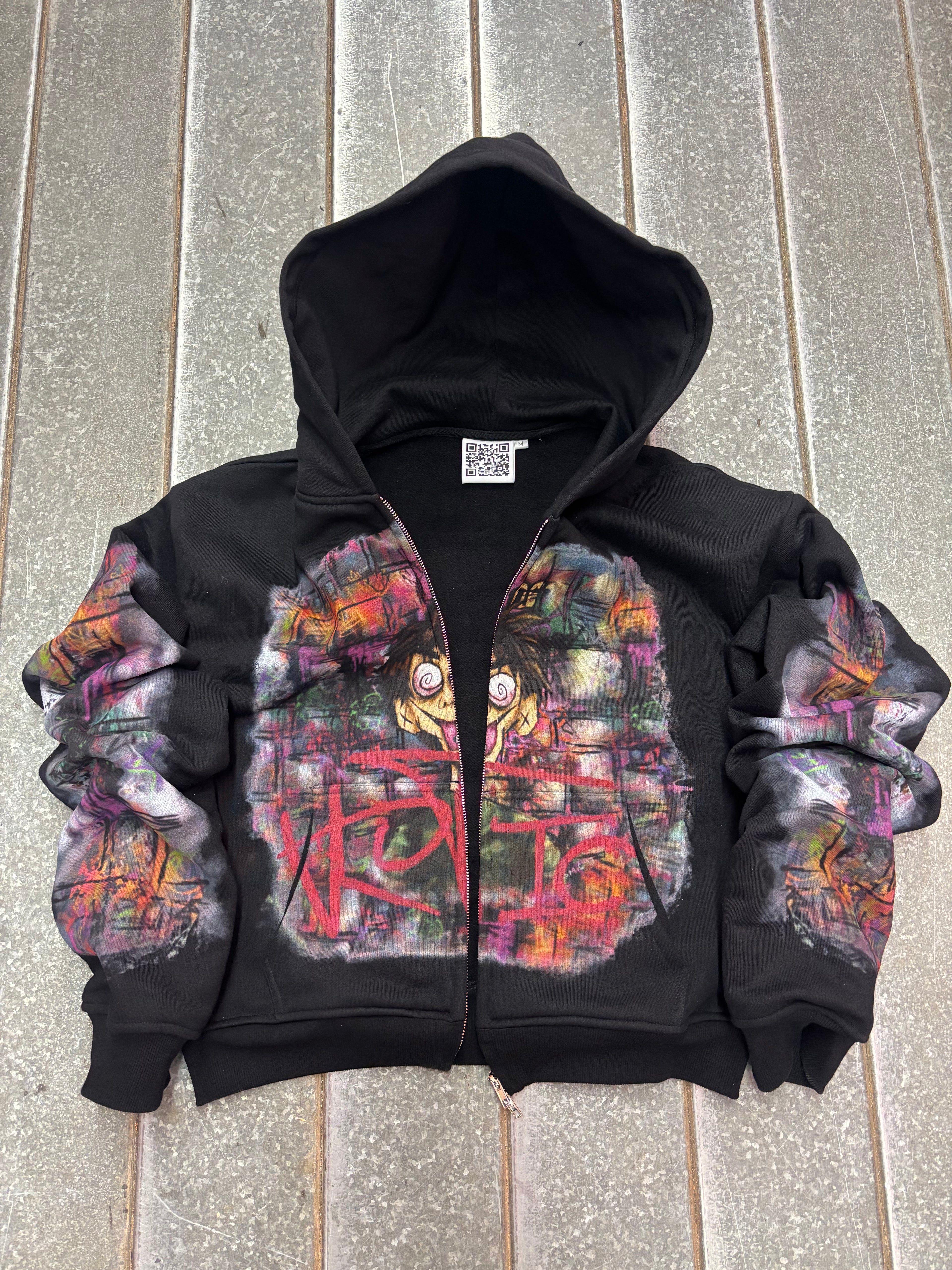 Black "Xan" Zip-up