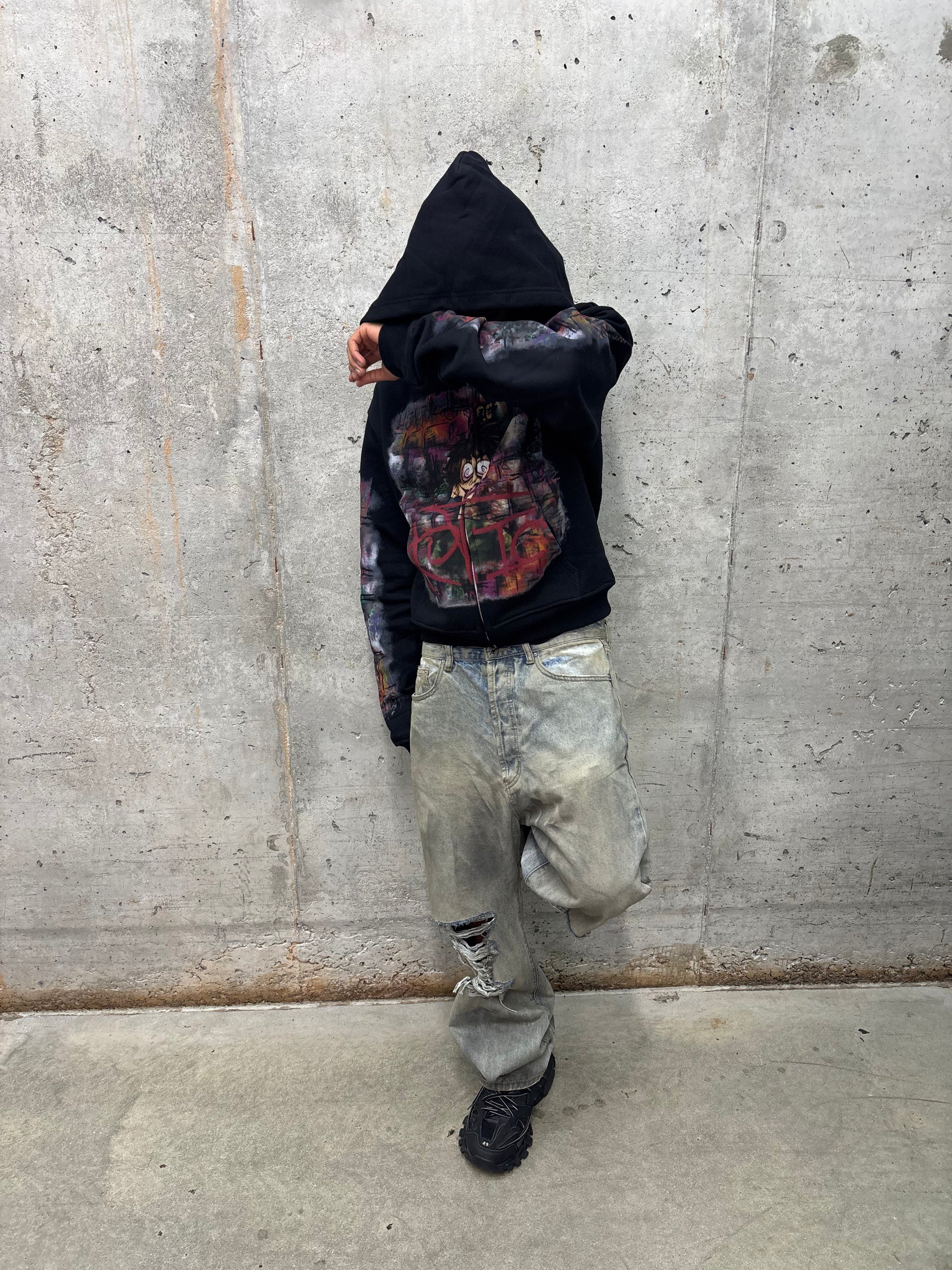 Black "Xan" Zip-up