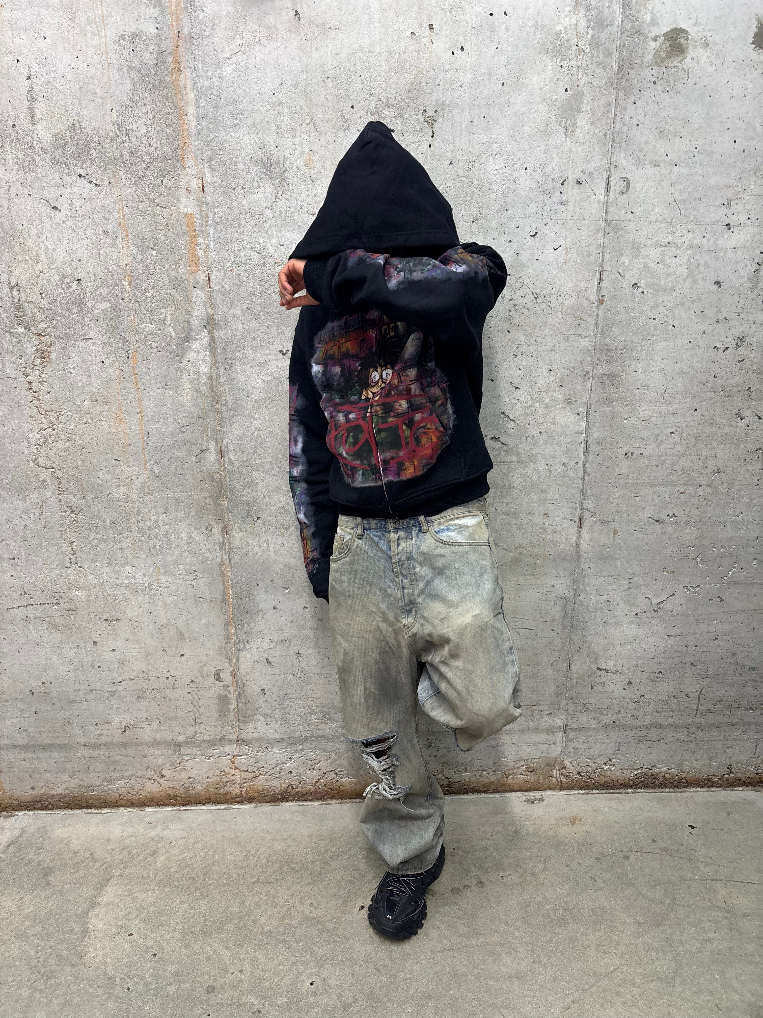 Black "Xan" Zip-up