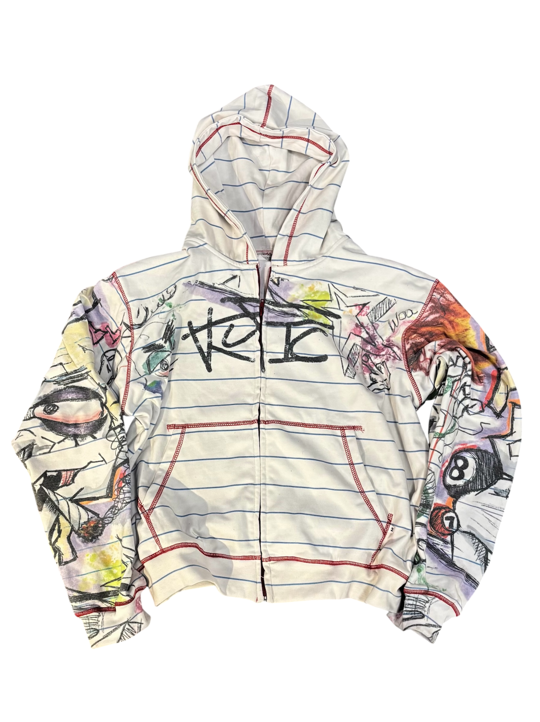 "Take Notes" Reversible Zip-up